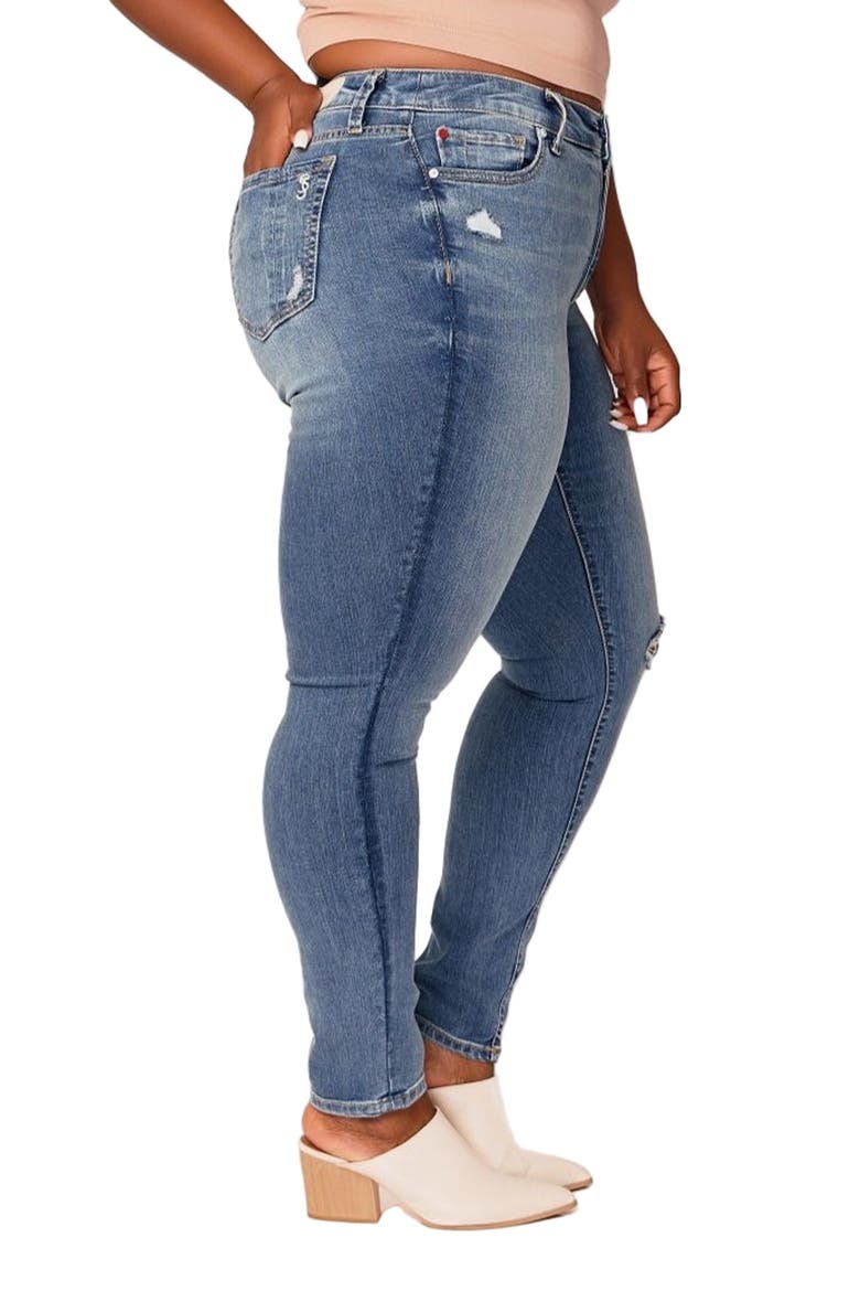 Distressed High Waist Ankle Skinny Jeans, Alternate, color, SLOANE