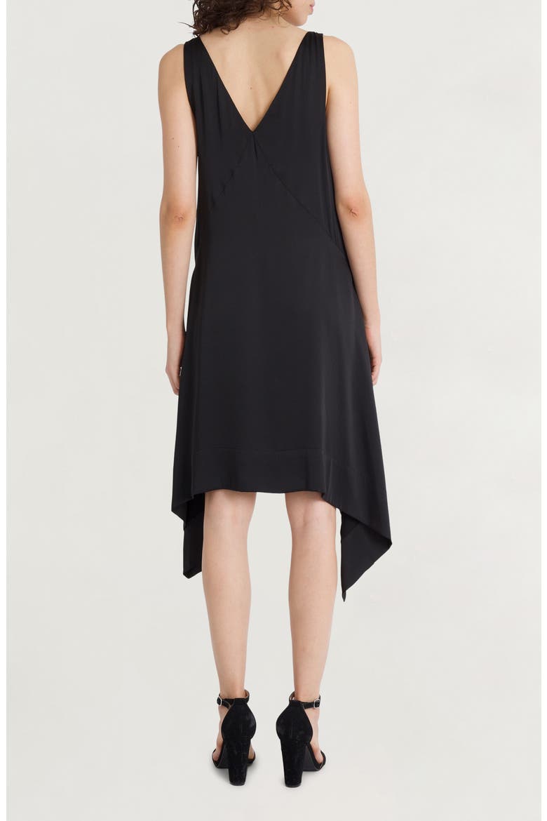 Sleeveless Asymmetric Midi Dress, Alternate, color, METEORITE