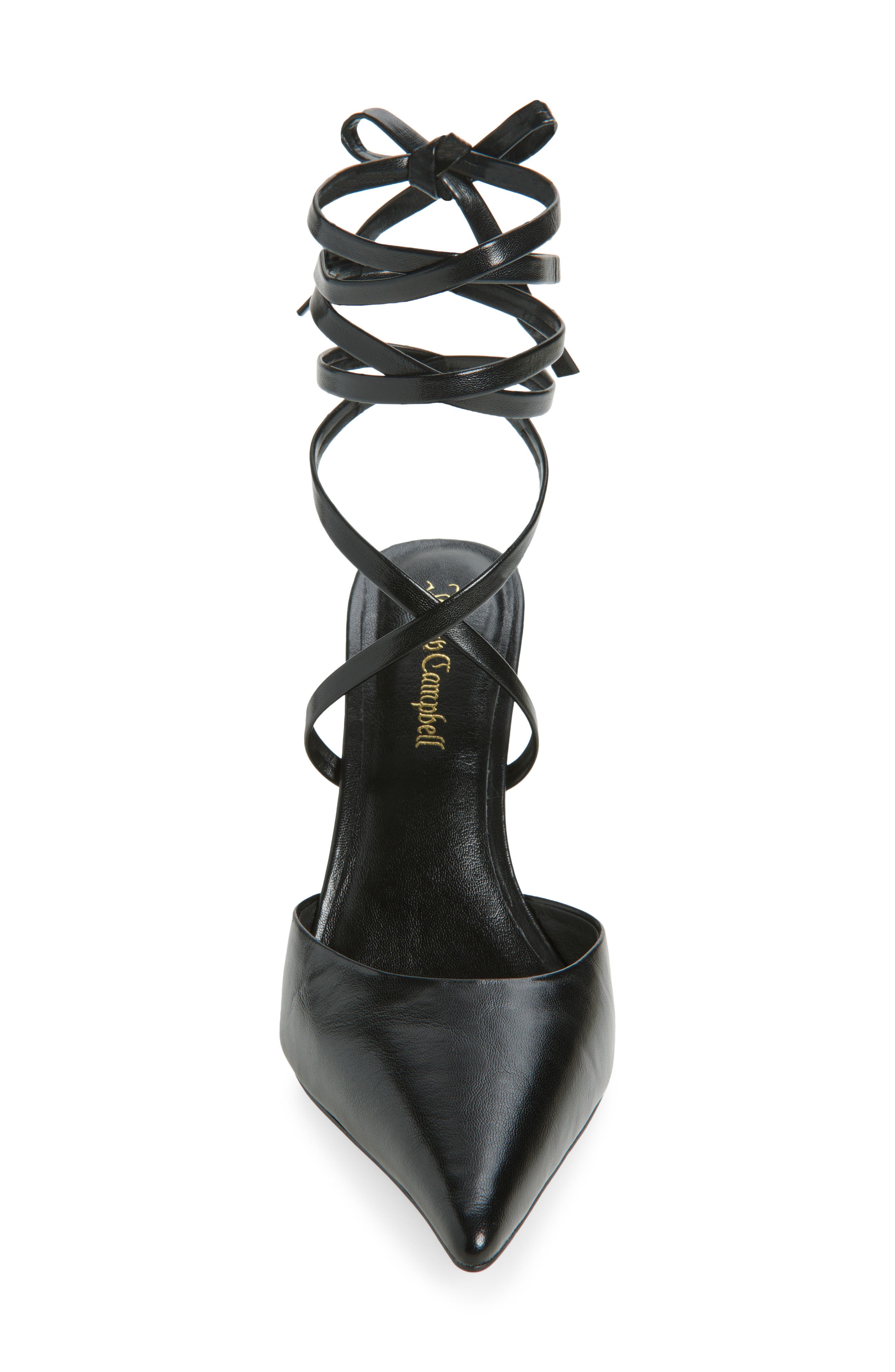 Jeffrey Campbell Accural Ankle Wrap Pointed Toe Pump, Alternate, color, Black