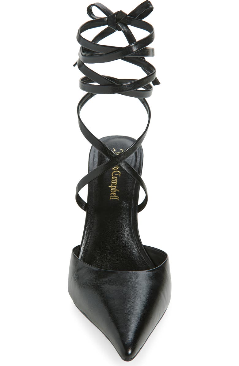 Jeffrey Campbell Accural Ankle Wrap Pointed Toe Pump, Alternate, color, Black