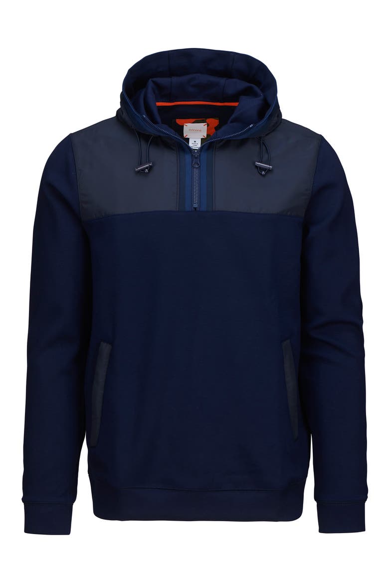 Davos Quarter Zip Hoodie, Main, color, NAVY