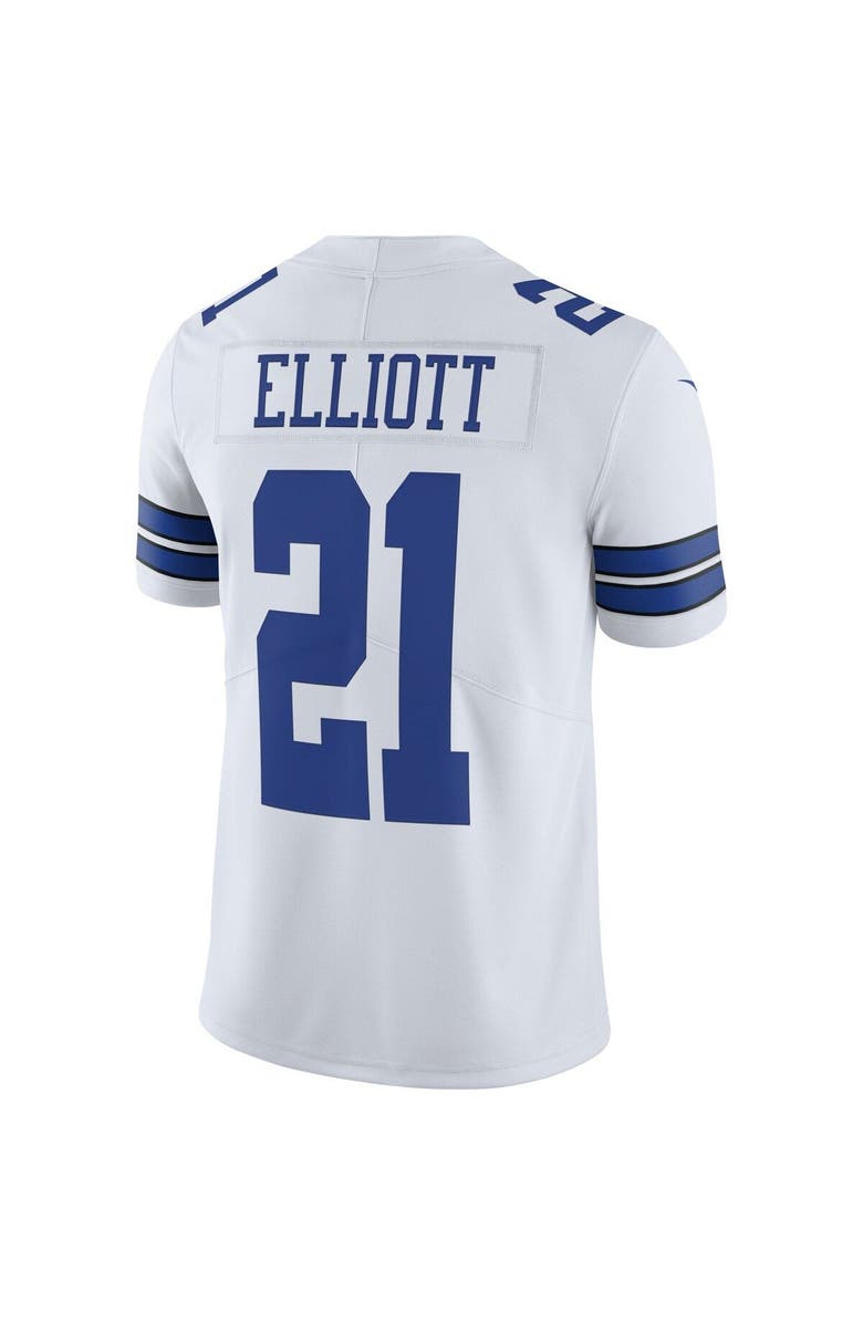 Nike Men's Nike Ezekiel Elliott White Dallas Cowboys Vapor Limited Player Jersey, Alternate, color, 