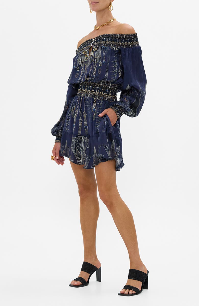 Camilla The Egypt Effect Off the Shoulder Long Sleeve Minidress, Alternate, color,