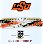 Color Shout Oklahoma State Lucky 7 Bracelet Set