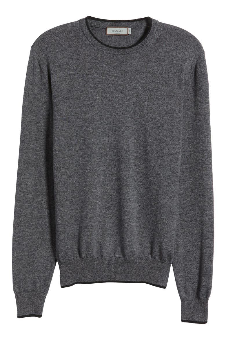 Mélange Wool Sweater, Alternate, color, GREY