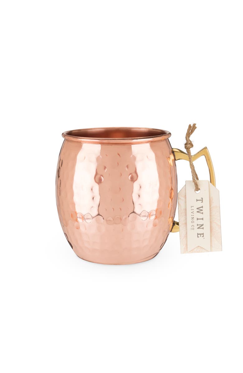 TWINE Hammered Moscow Mule Mug in Copper, Alternate, color, Copper