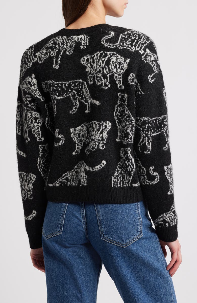 Rails Perci Intarsia Wildcat Crewneck Sweater, Alternate, color,