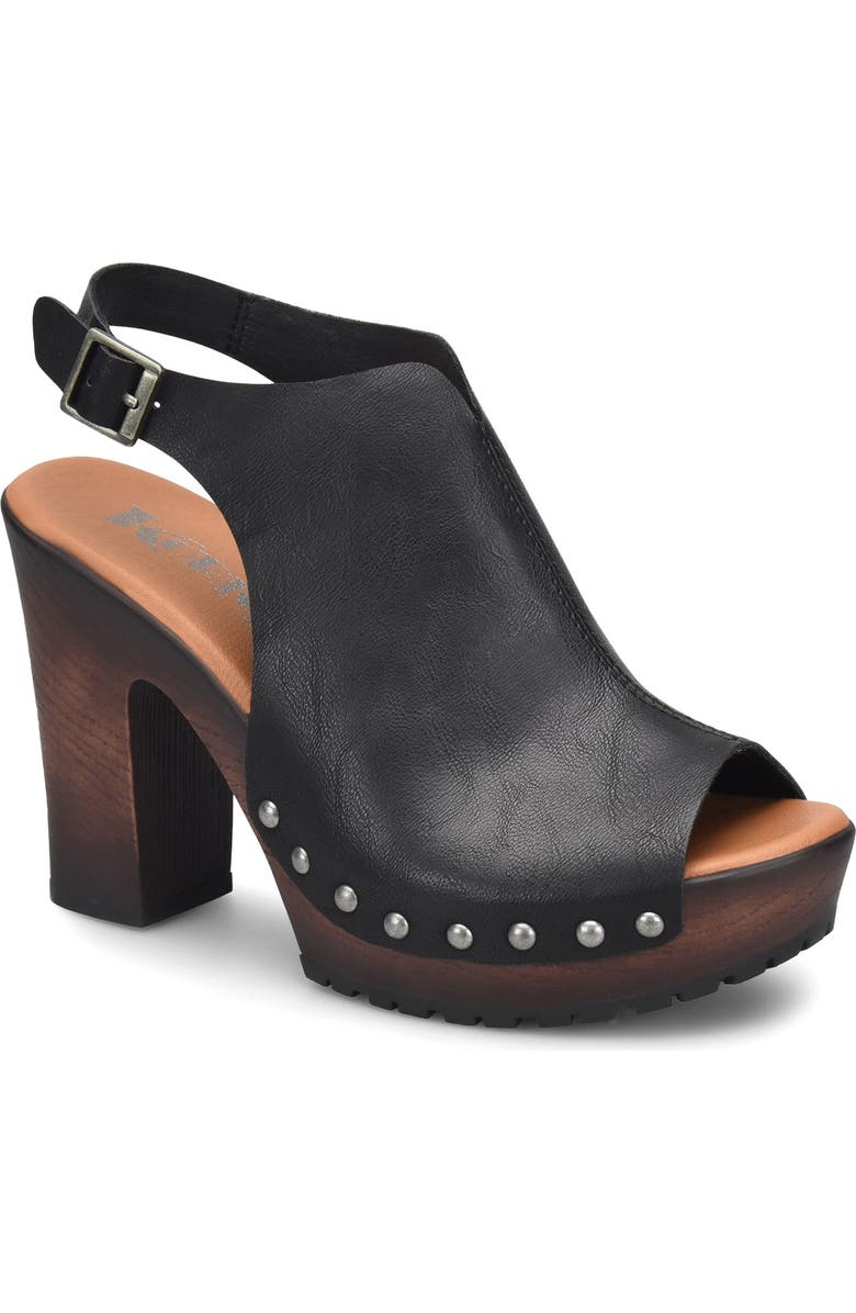 KORKS Arden Open Toe Heeled Sandal, Main, color, Black