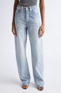 Alexander Wang Float Crystal Loop Nonstretch Denim Barrel Leg Jeans