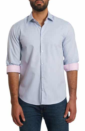 Jared Lang Trim Fit Solid Button-Up Shirt
