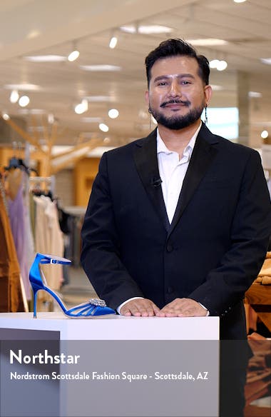 Jewel Badgley Mischka Violette Ankle Strap Pointed Toe Pump (Women