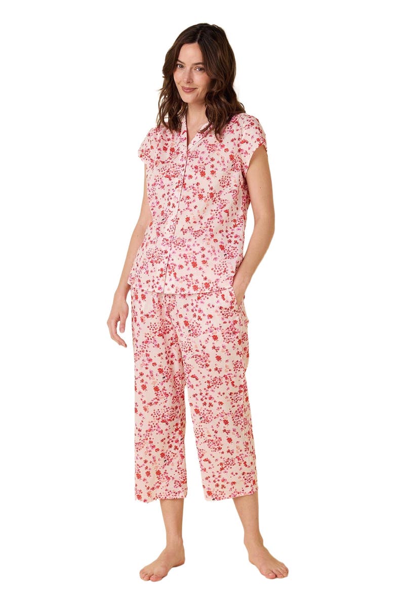 The Cat
s Pajamas Voile Capri Set, Main, color, Petite Rosette