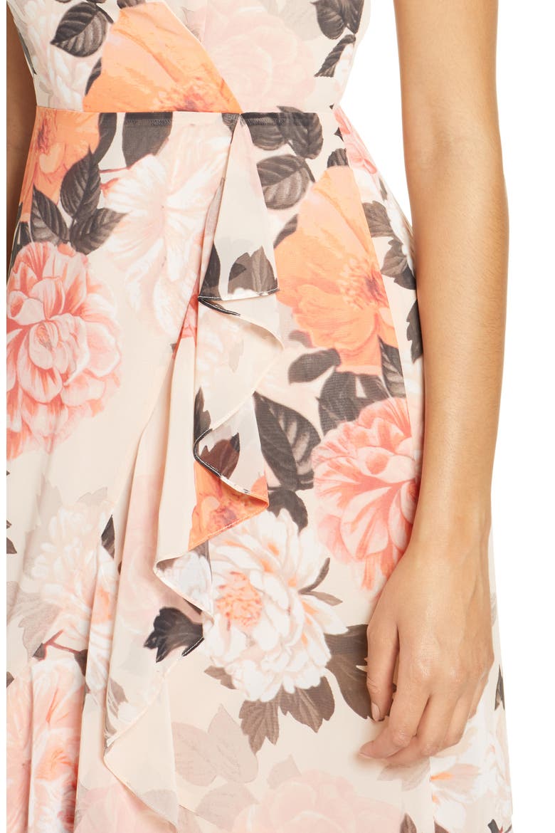 Faux Wrap Maxi Dress, Alternate, color, BLUSH