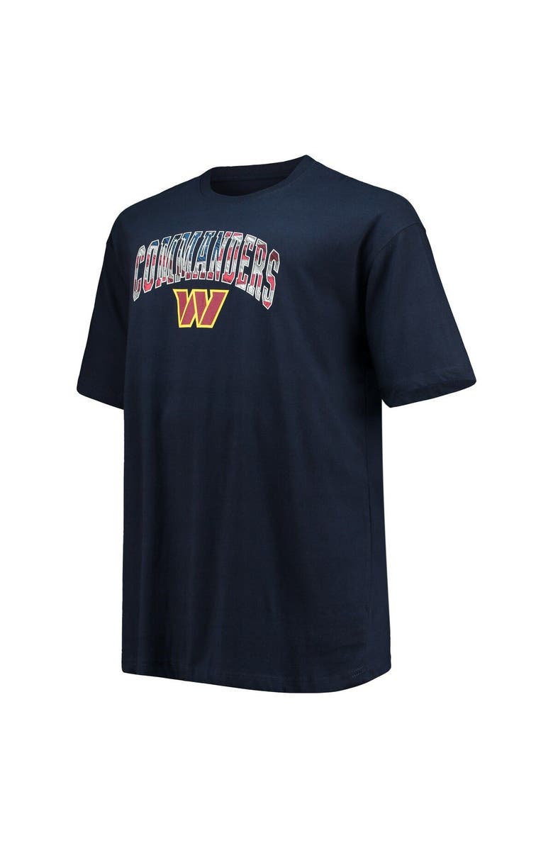 FANATICS Men's Fanatics Branded Navy Washington Commanders Big & Tall 4th of July Banner Wave T-Shirt, Alternate, color, 