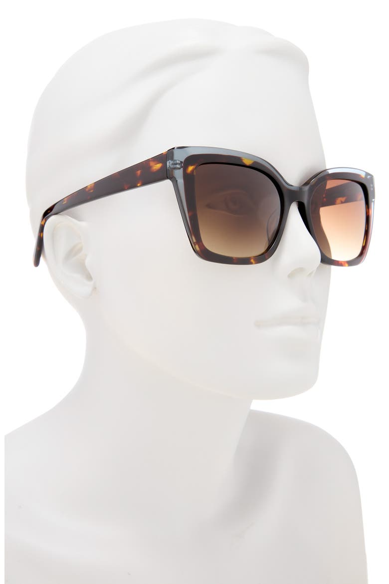 55mm Cat Eye Sunglasses, Alternate, color, TORTOISE
