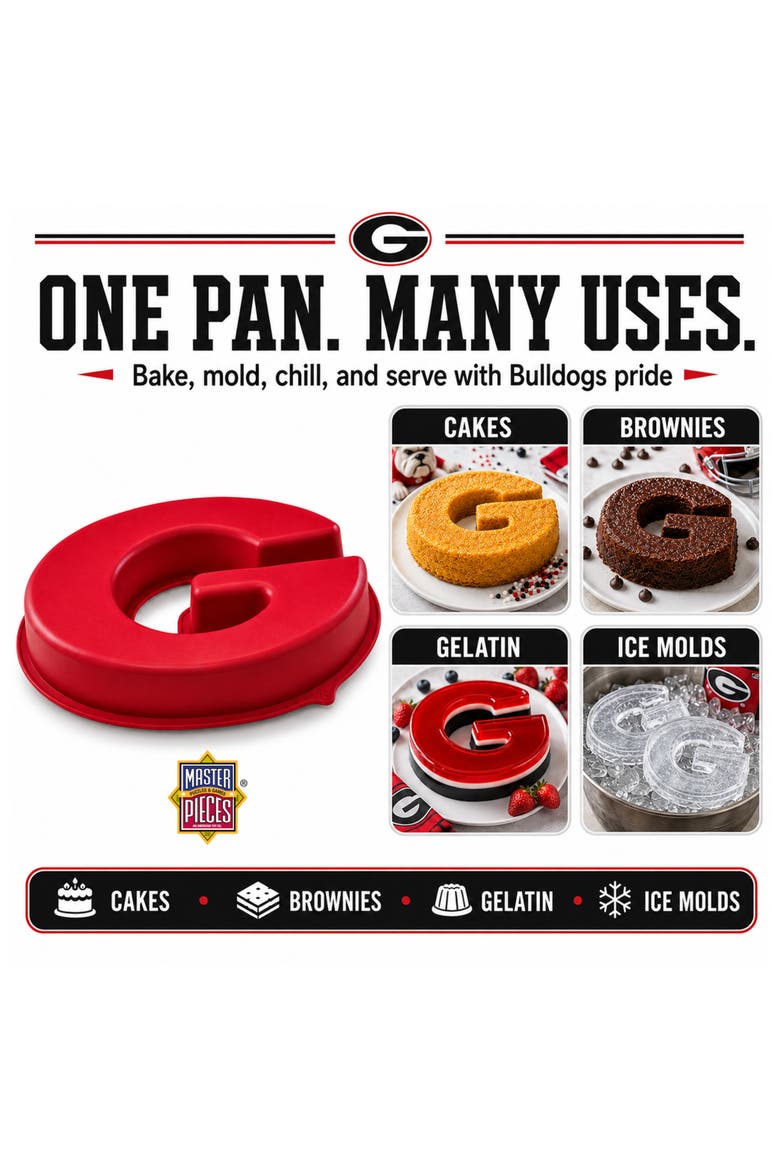Georgia Bulldogs Cake Pan, Alternate, color, Red