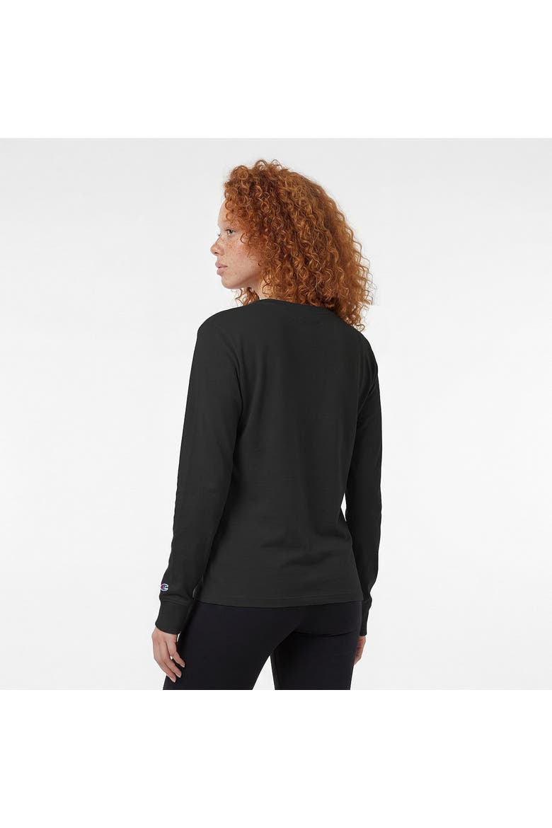Women's Champion  Black Carolina Hurricanes Wordmark Lockup Long Sleeve T-Shirt, Alternate, color, Black