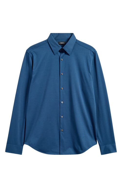 THEORY THEORY SYLVAIN ND STRUCTURE KNIT BUTTON-UP SHIRT 