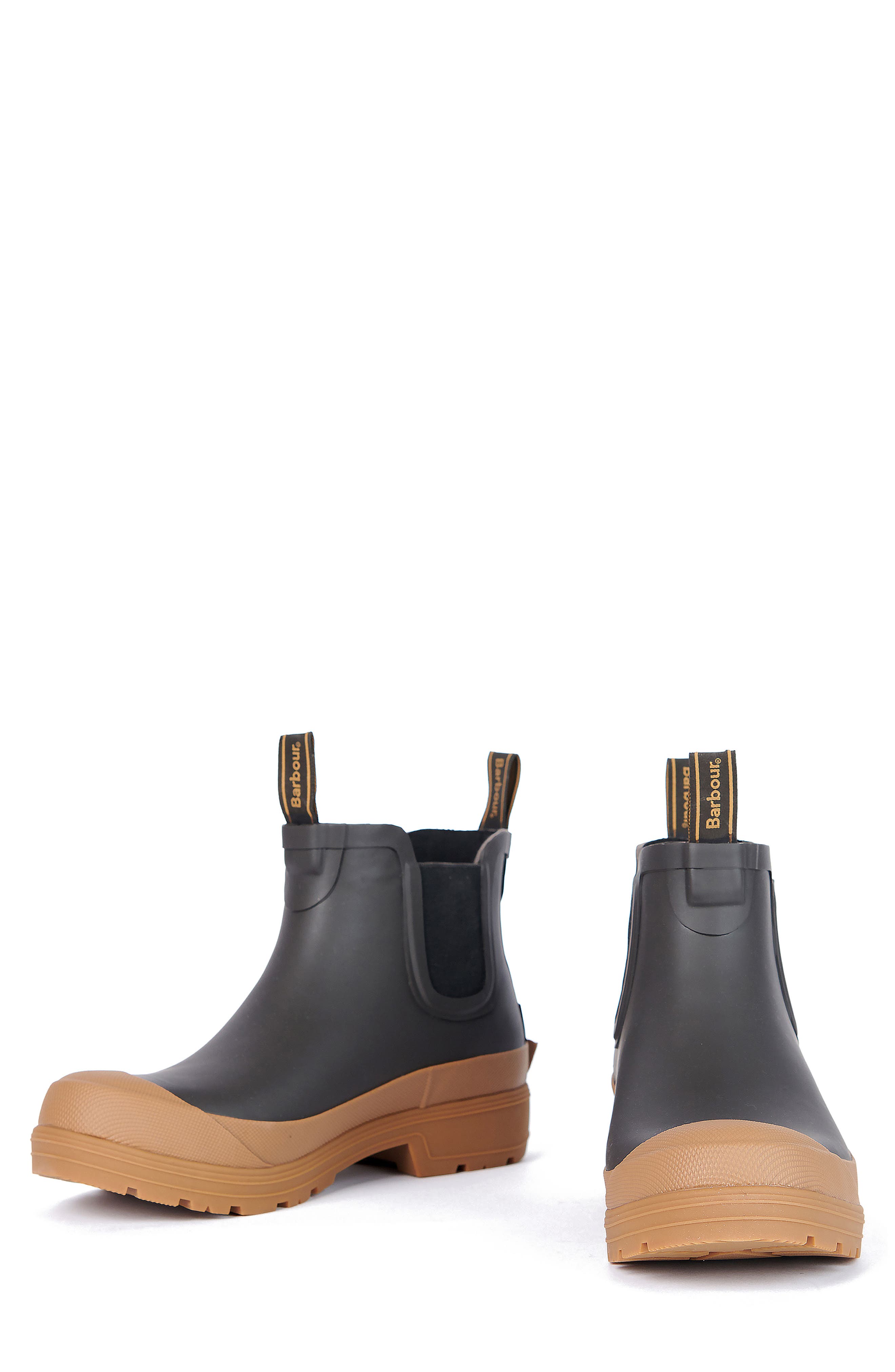 Barbour Storm Chelsea Rain Boot, Alternate, color, Brown