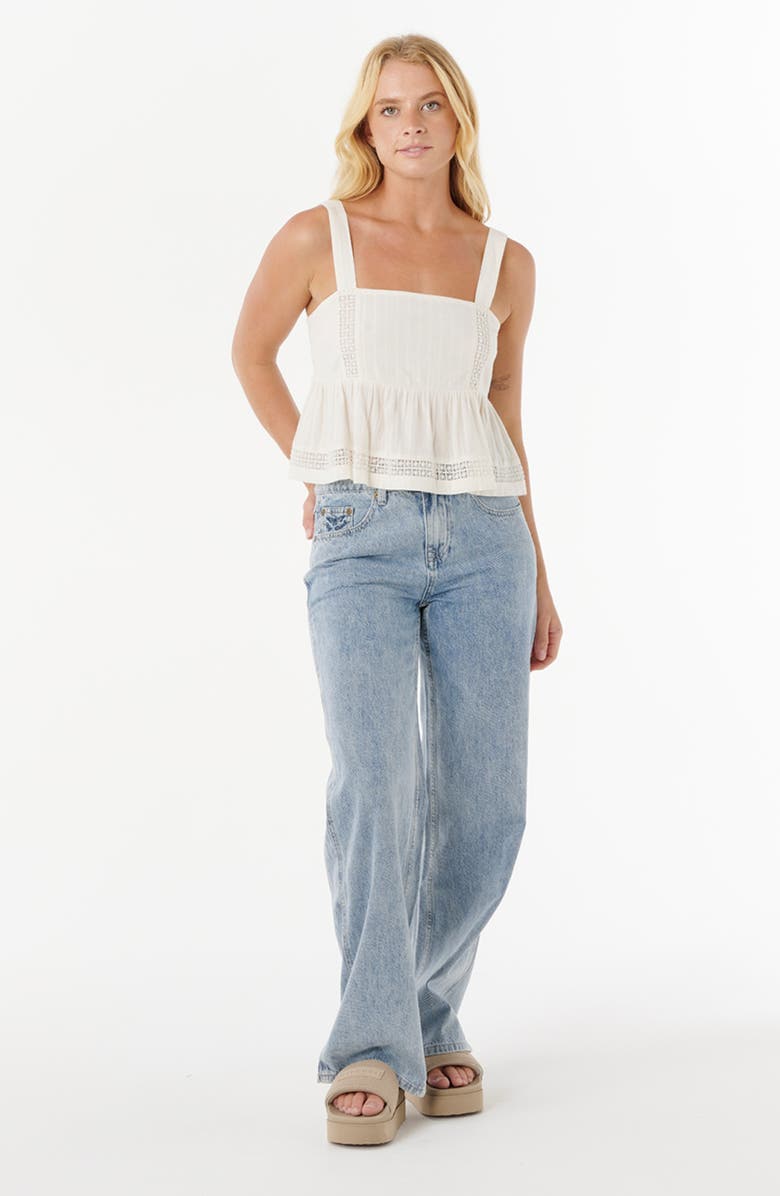 Rip Curl Pacific Rider Peplum Camisole, Alternate, color, Bone