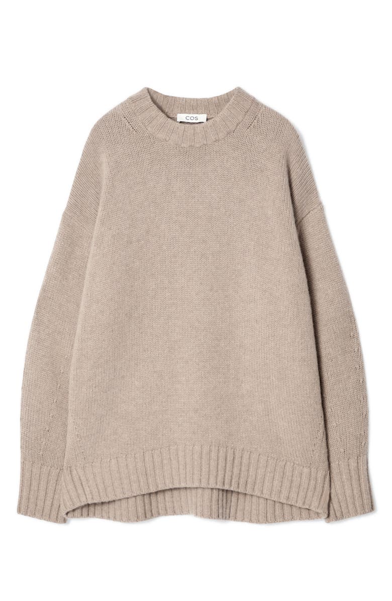 COS Oversize Cashmere Crewneck Sweater, Alternate, color,