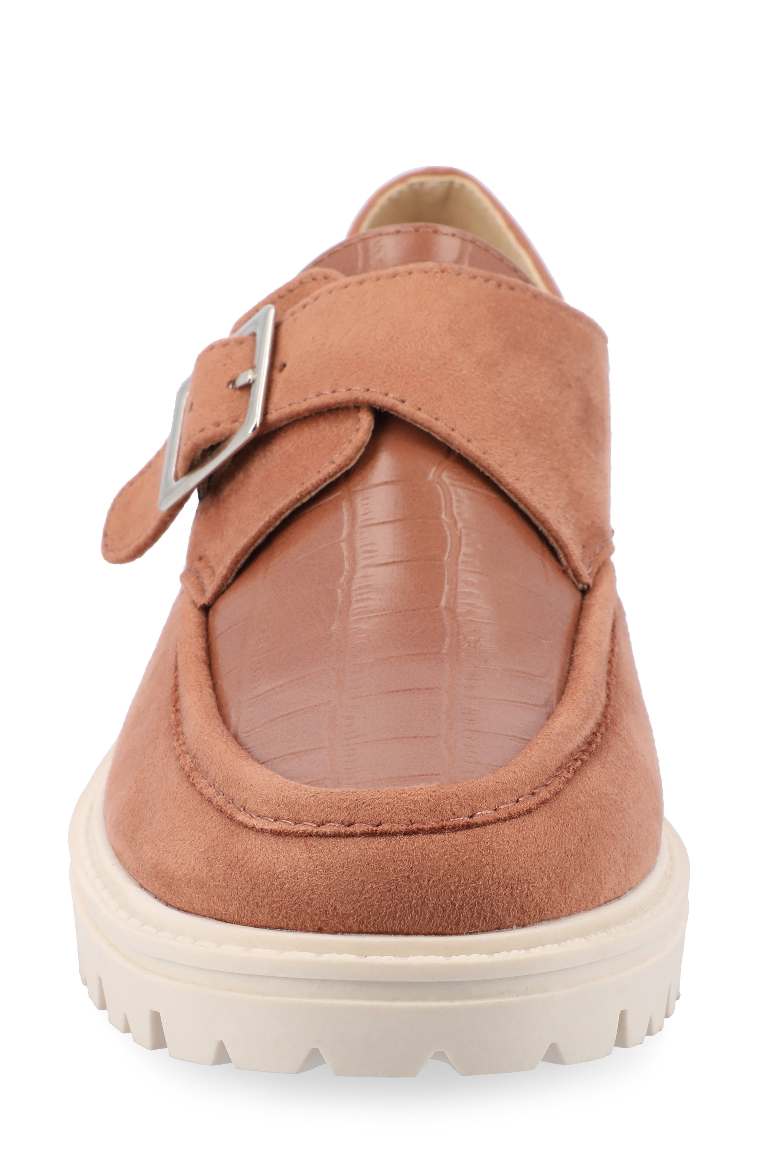 Journee Collection Azula Lug Loafer, Alternate, color, Tan