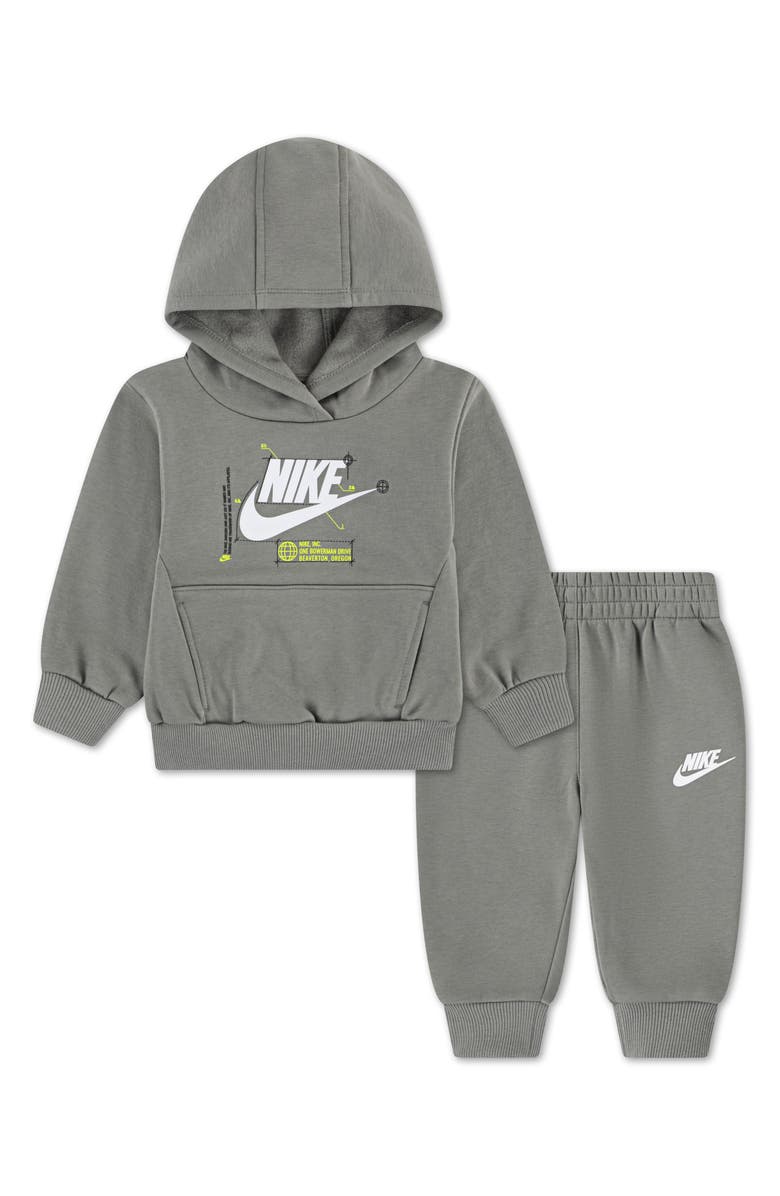 Nike Futura Hoodie & Joggers Set, Main, color, Dark Stone