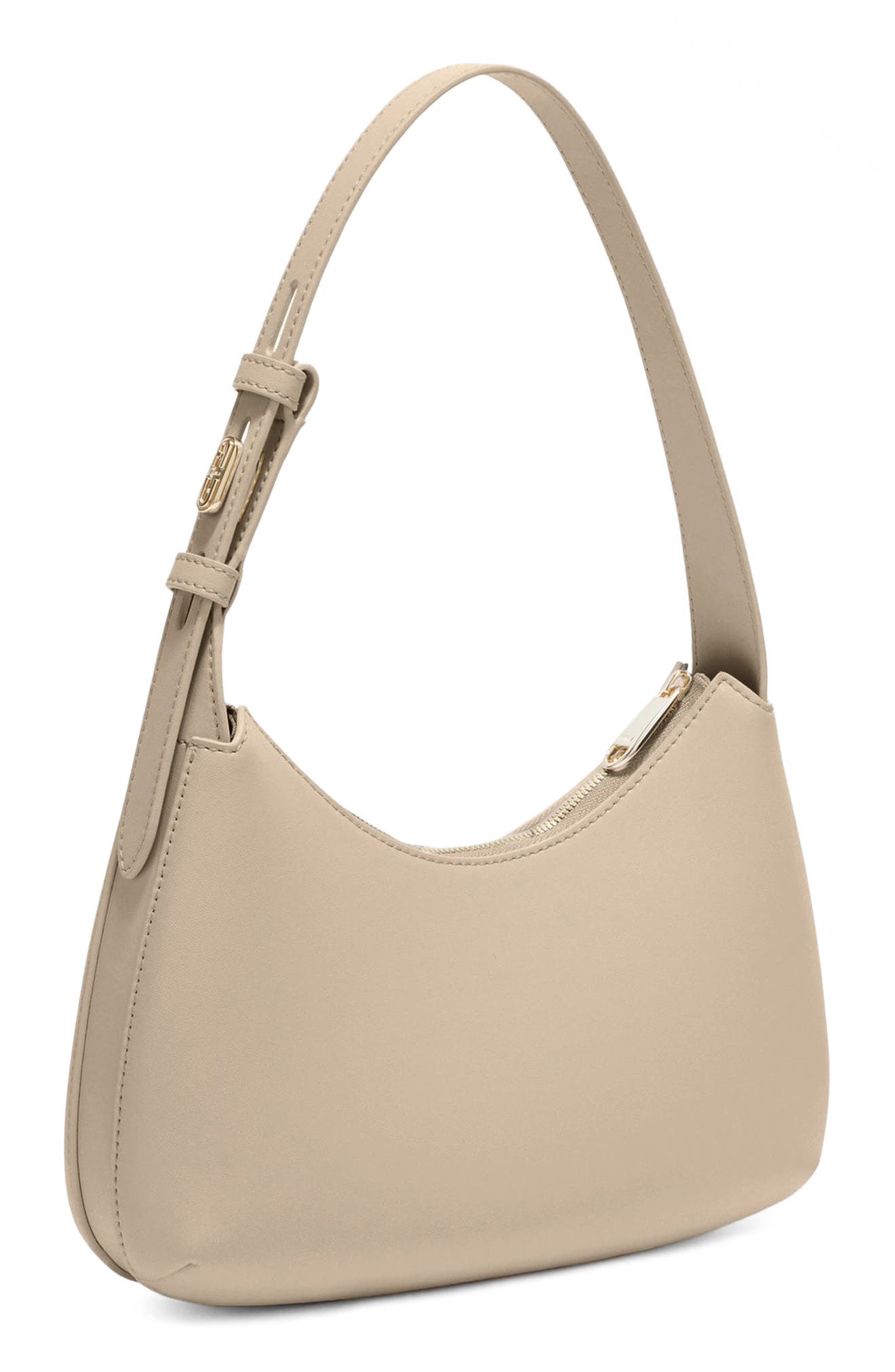 Furla Febe Leather Shoulder Bag, Alternate, color, Taupe