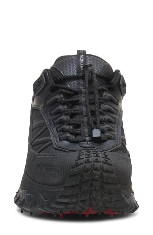 Moncler Trailgrip Gtx Leather Sneaker In Black