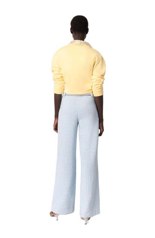 Shop Maje Tweed Trousers With Belt