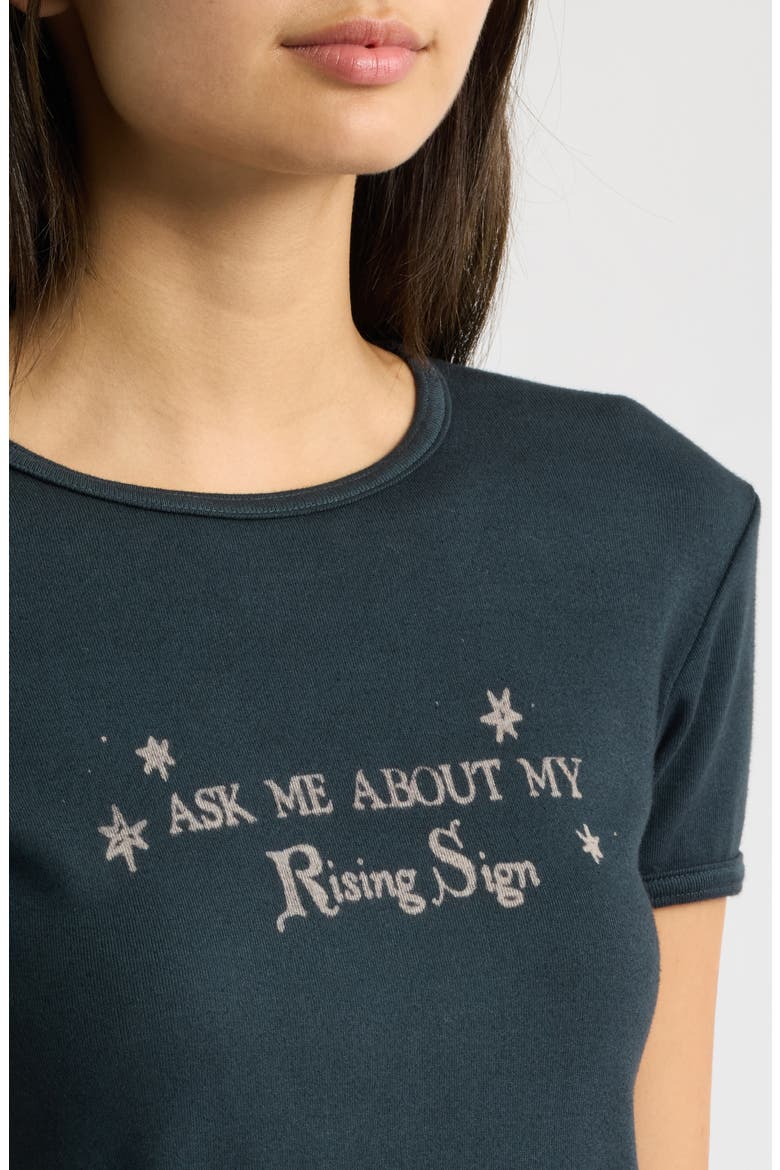 Rising Sign Slim Graphic Ringer Tee, Alternate, color, VINTAGE BLACK