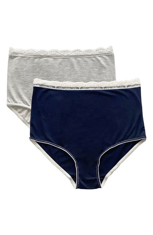Angel Maternity Assorted 2-Pack Maternity Briefs in Navy/Grey  product