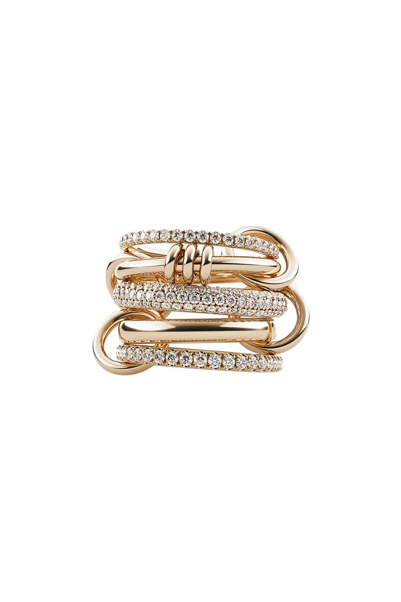Pavé Diamond Linked Ring, Main, color, 18K GOLD/MICRO PAVE DIA