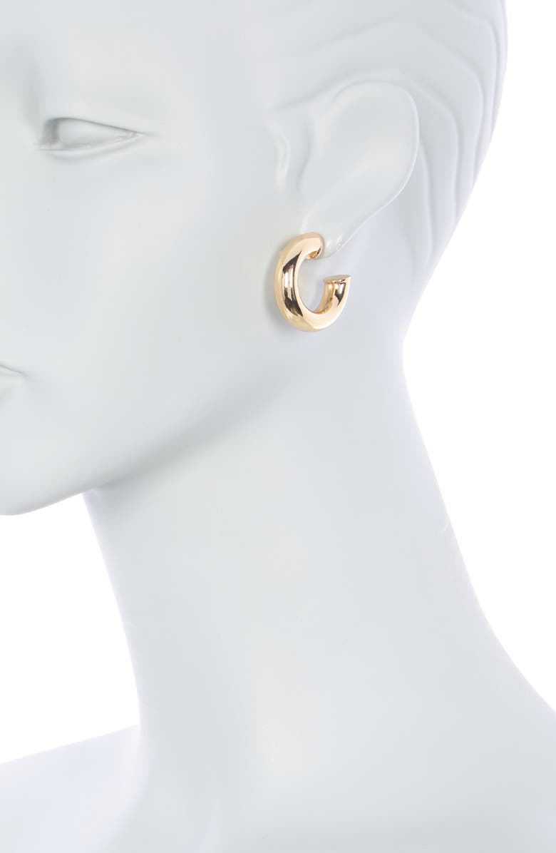 NORDSTROM RACK 25mm Tube Hoop Earrings, Alternate, color, Gold