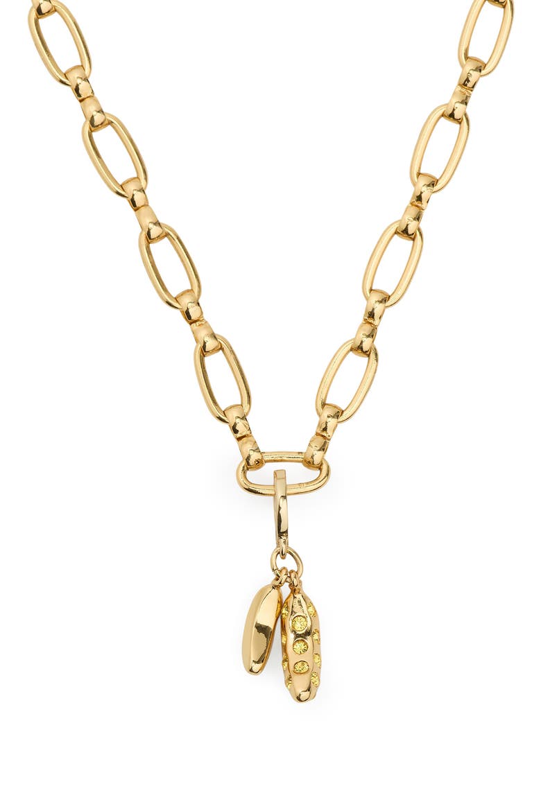 banana charm, Alternate, color, LIGHT TOPAZ