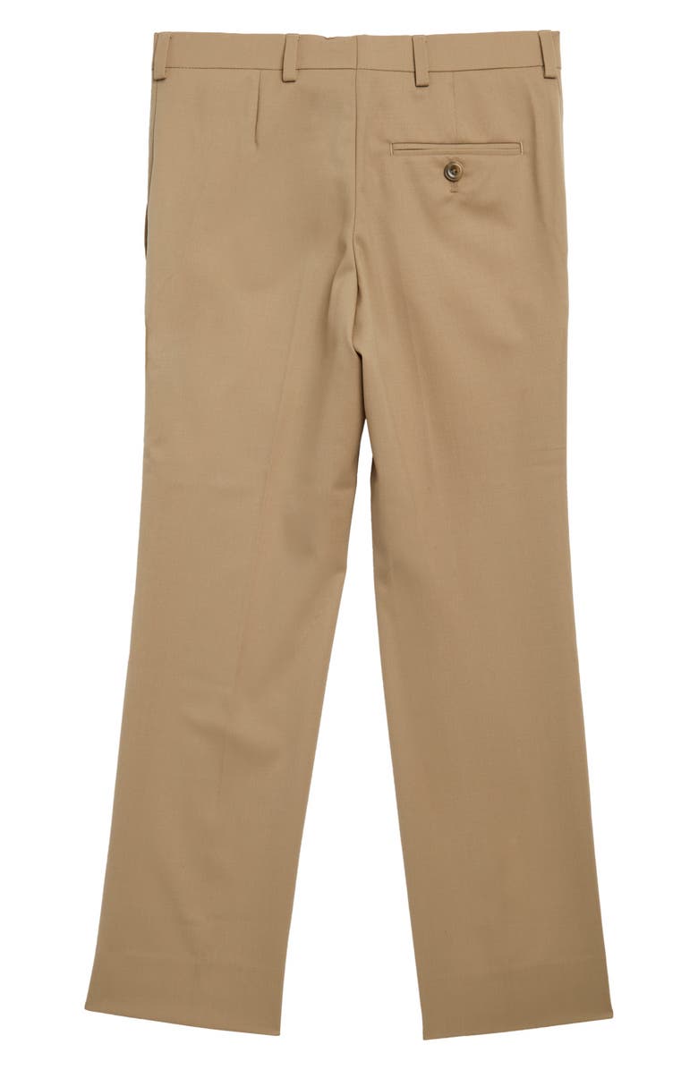 Michael Kors Collection Kids' Twill Flat Front Trousers, Alternate, color, Tan