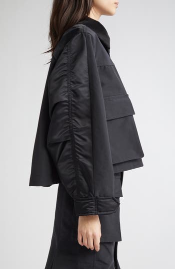 Sacai Grosgrain & Twill Blouson Jacket | Nordstrom