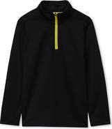 Lands' End Boys Active Space Dye Quarter Zip Pullover