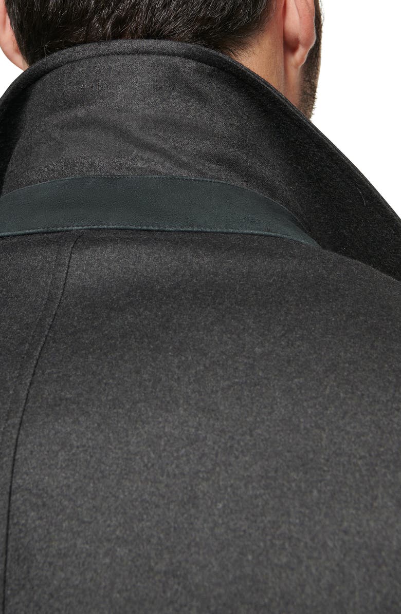 Norwegian Wool Waterproof Virgin Wool & Silk Down Coat with Removable Bib, Alternate, color, Dark Graphite