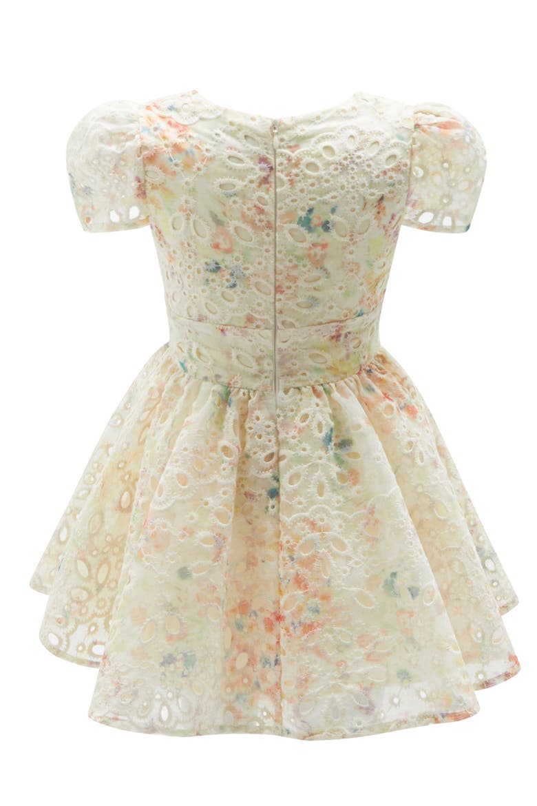 Kids' Sirena Eyelet Fit & Flare Dress, Alternate, color, YELLOW FLOWER