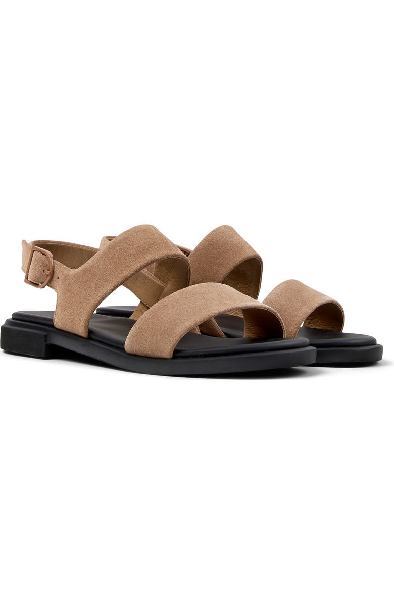 Camper Edy Slingback Sandal, Main, color, Medium Brown