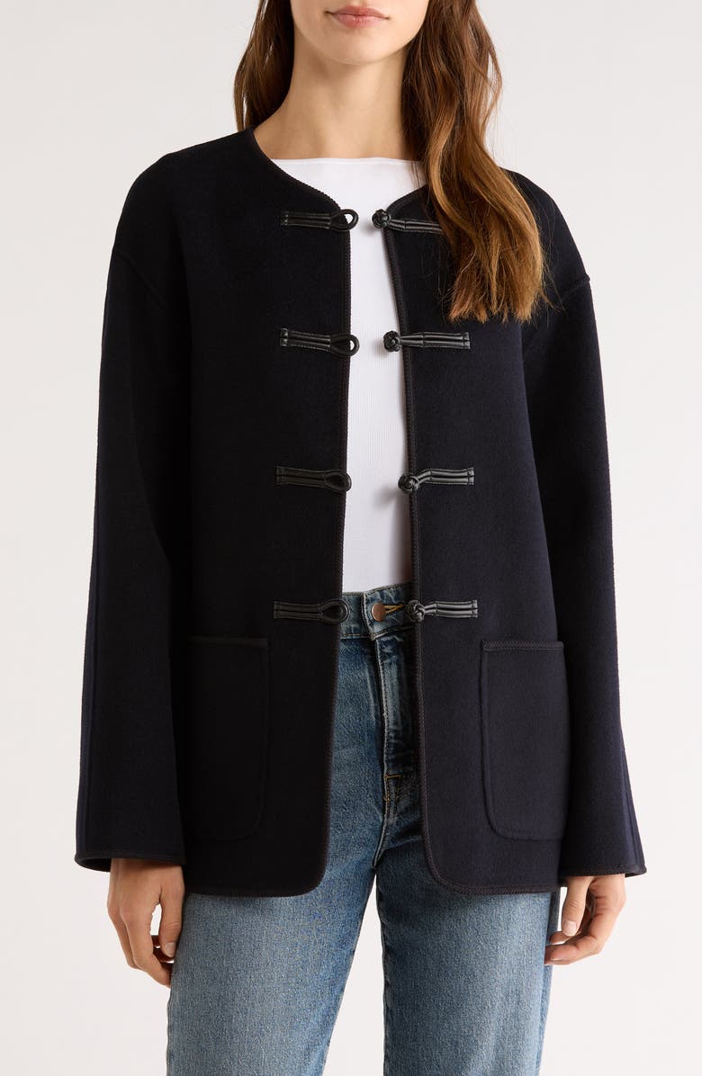 Róhe Toggle Closure Double Face Wool & Cashmere Jacket, Main, color, 