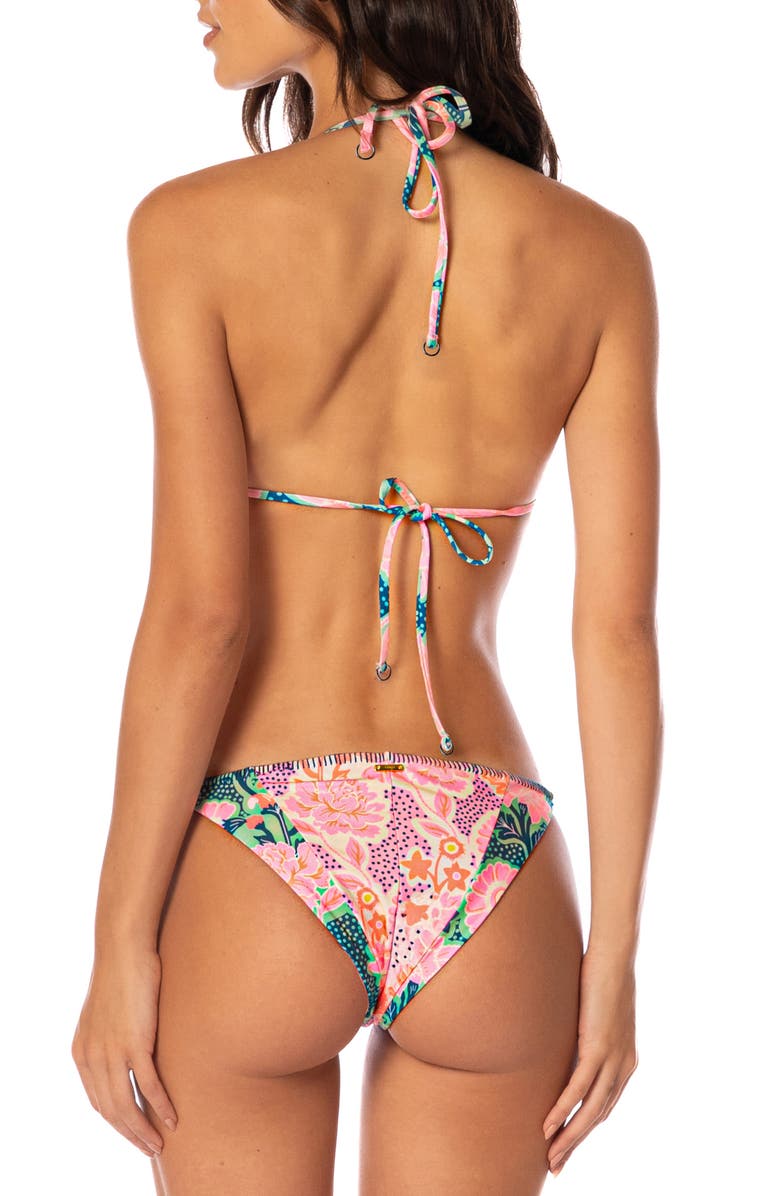 Maaji Blush Floral Alana Reversible Bikini Top, Alternate, color, Pink