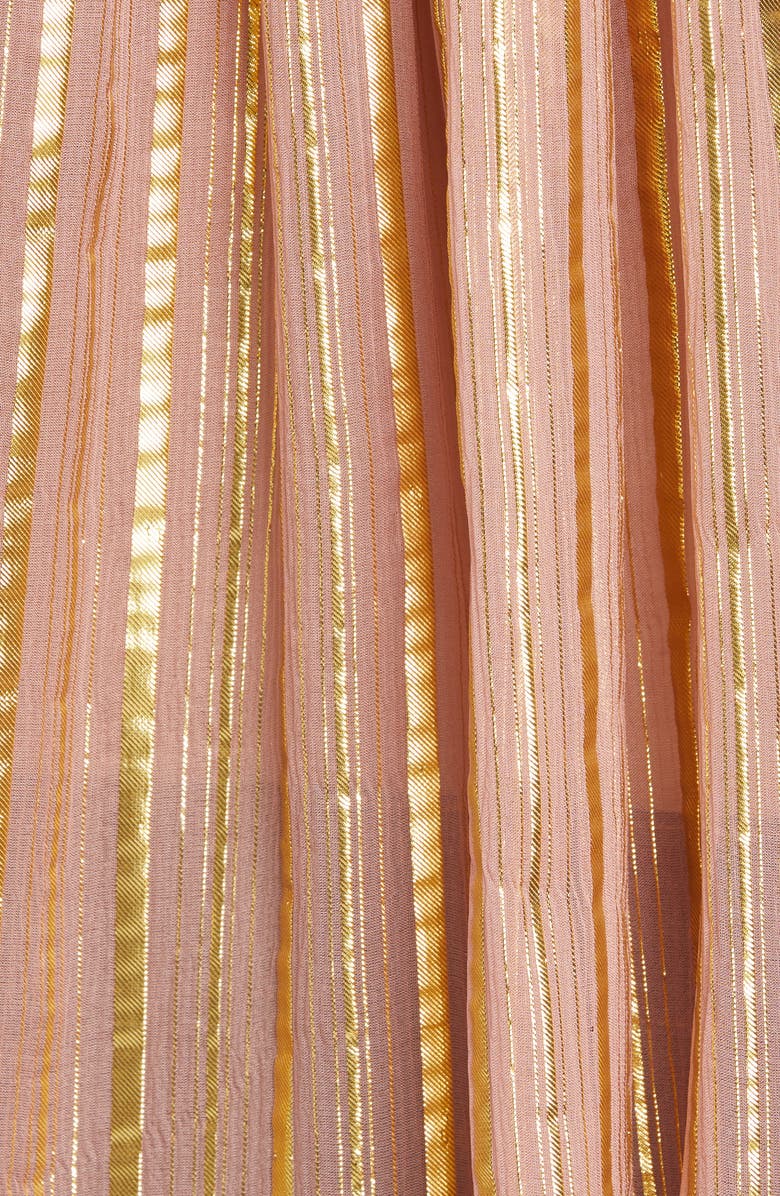 Ulla Johnson Kosta Metallic Stripe Silk Blend Top, Alternate, color, 