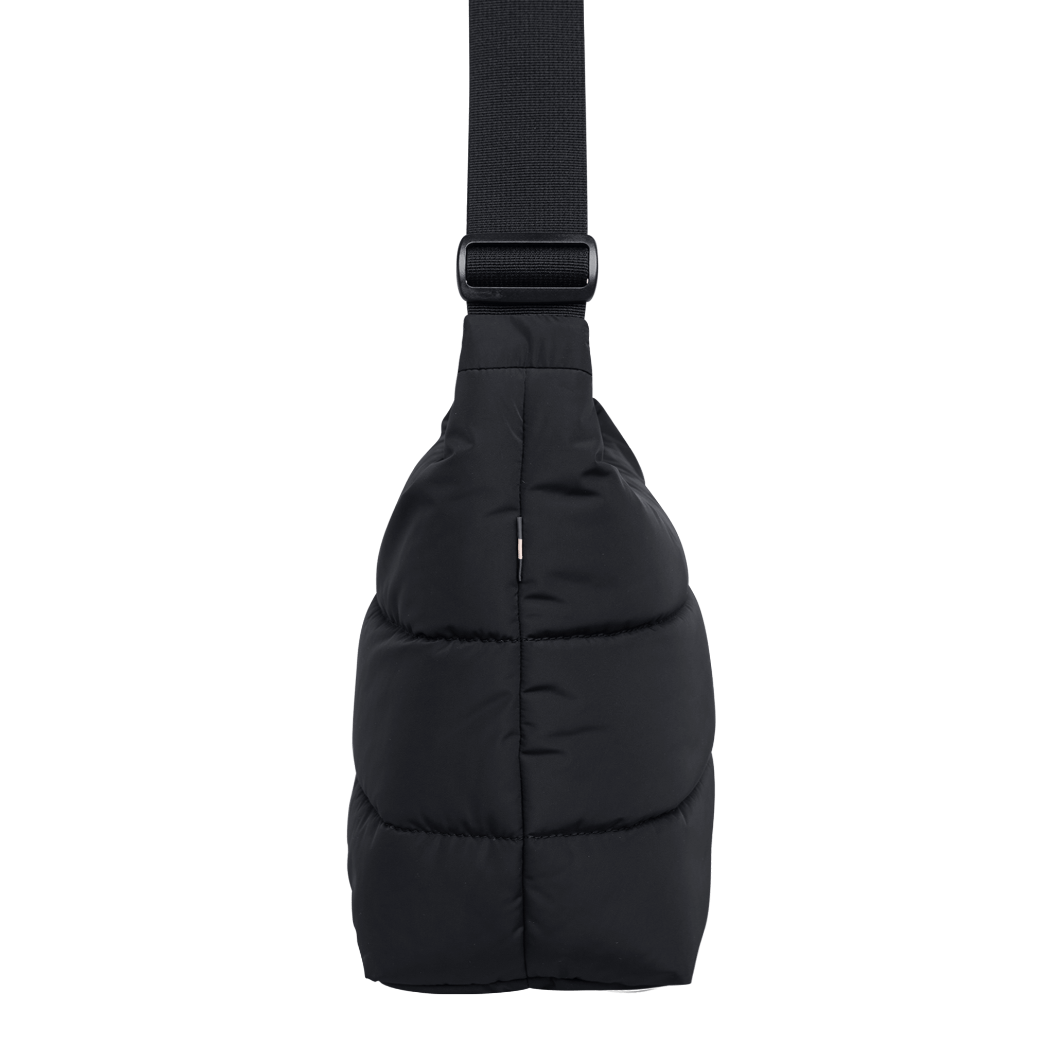 Puffer Square Bag Recycled Nylon Laptop Bag, Alternate, color, BLACK MONOCHROME