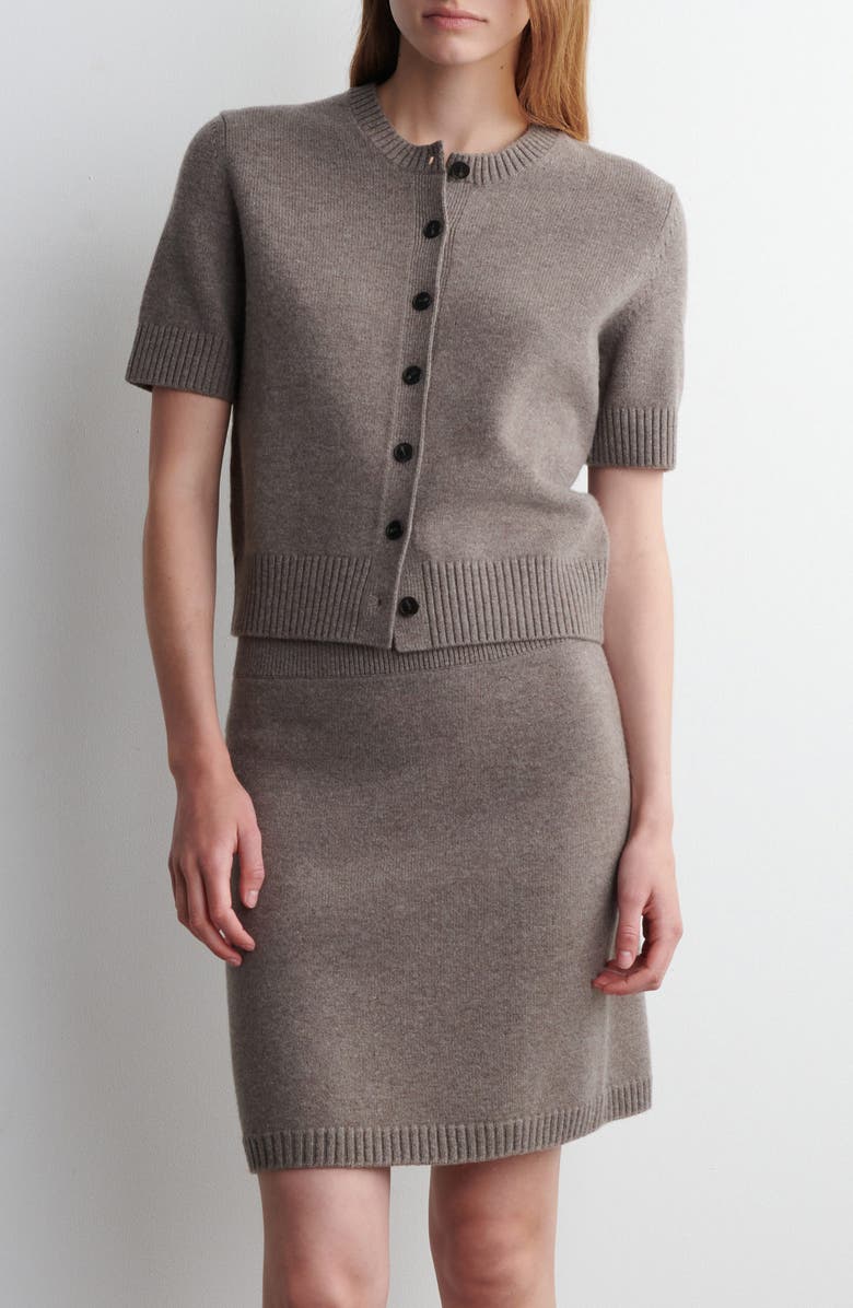 COS Celtis Short Sleeve Merino Wool Cardigan, Main, color,