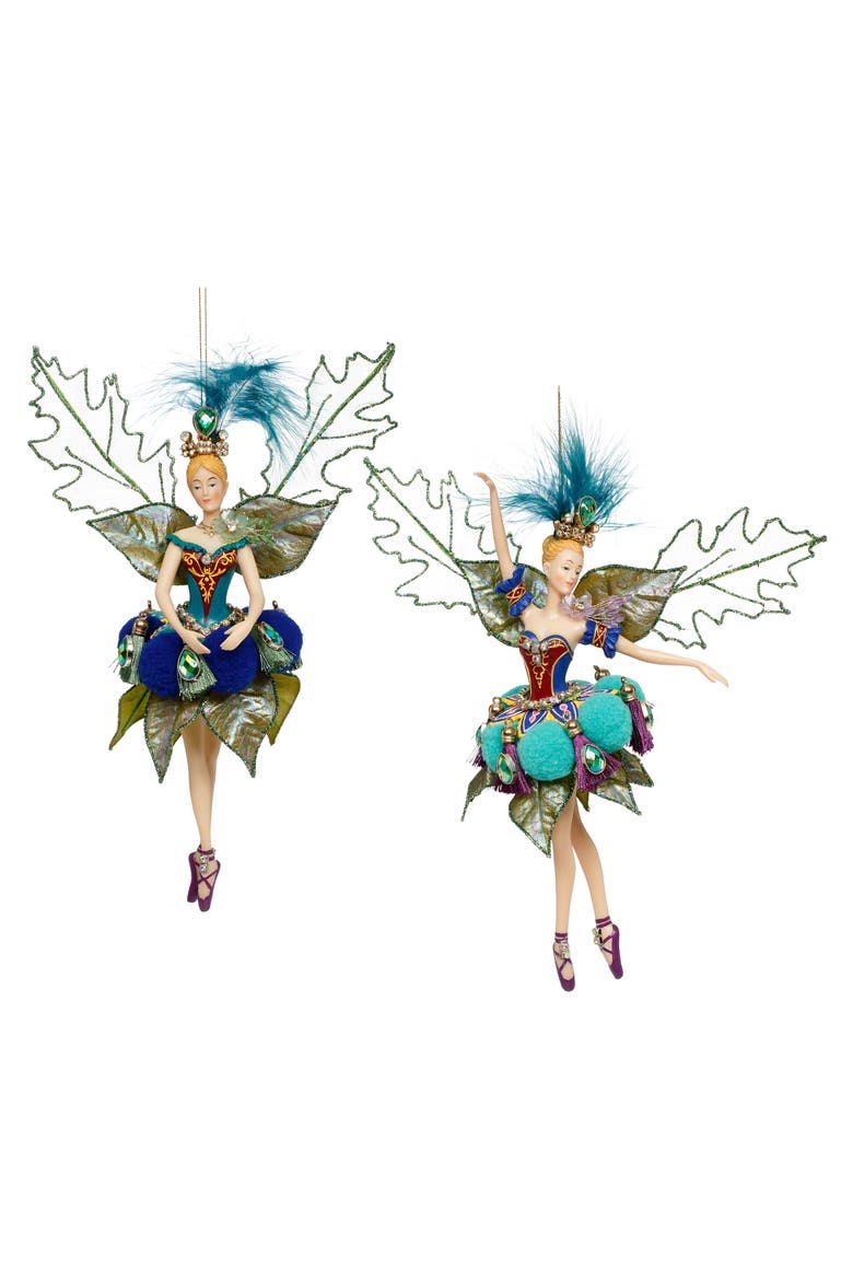 Ballerina Ornament, Set of 2, Main, color, Teal