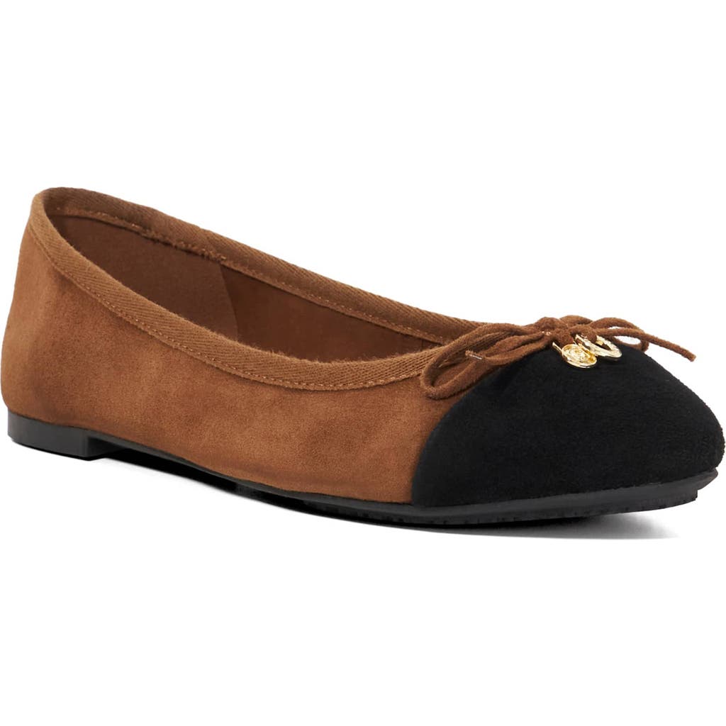 Dune London Harpington Cap Toe Ballet Flat In Multi