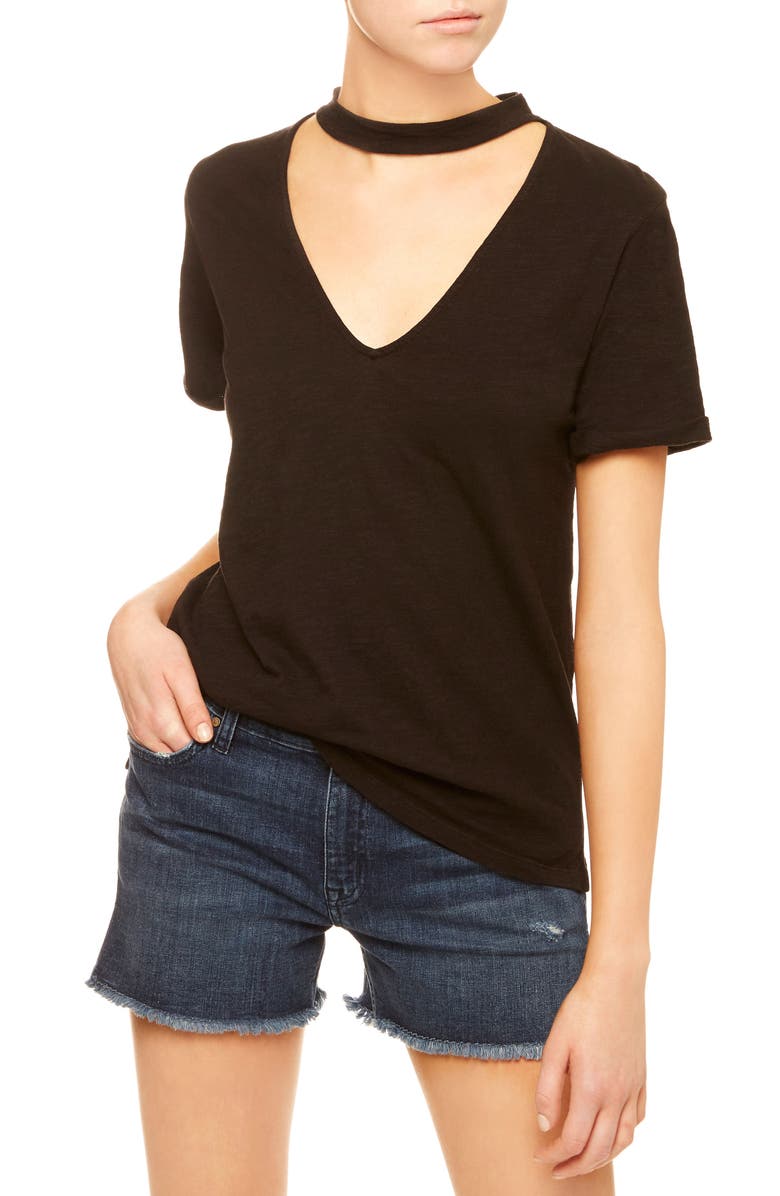 Sanctuary Choker Tee, Main, color, 