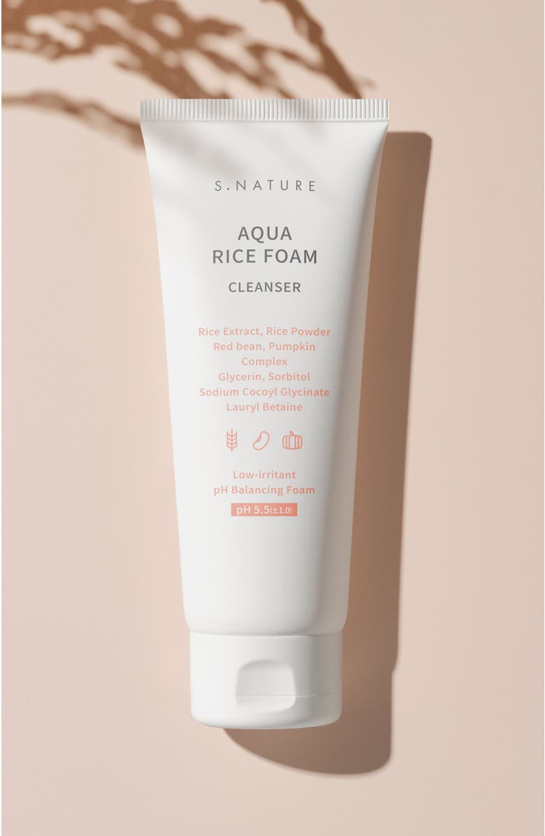 S.NATURE AQUA RICE FOAM CLEANSER, 160ml, Alternate, color,